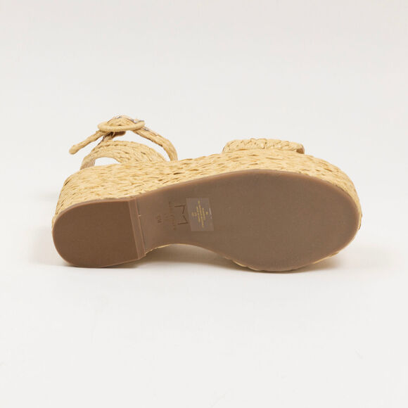 Marc Fisher Marcell Espadrille Platform Sandal Natural Size 9.5 240256 - Picture 4 of 6